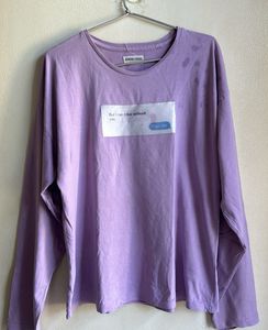 Bonkers lavender full sleeves tshirt🤍