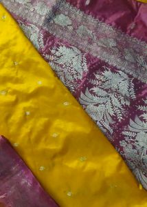 Yellow Benarasi For Wedding, Fastival Etc.
