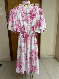 Floral Flutter Sleeve Dress