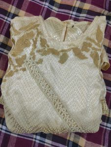 Golden Ruffle Tiered Dress