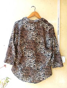 Animal Printed Imported Button Up Shirt (Women)