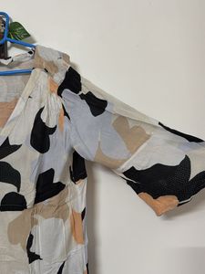 Abstract Print Midi Dress