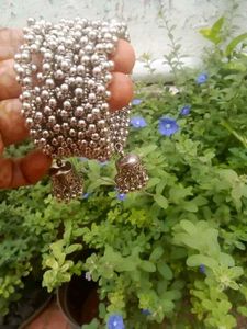 Silver Jhumka Bangle Set