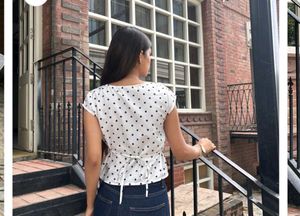 Polka Dot Print Top