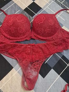 pretty  bra panty  set in imported  fabric