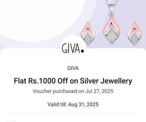 GIVA 1000rs Coupon For Men And Women Any Jwellery