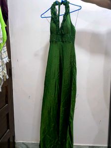 Halter Neck Ruffle Y2k Dress Gown