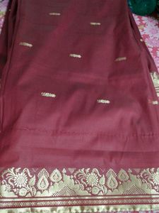 MAROON BANARASI SILK