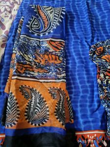 Large -xl size Blue Printed Kurta Set