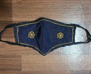 Handworked Party Gown With Facemask