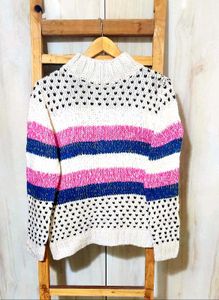 Striped Knit Sweater size-42