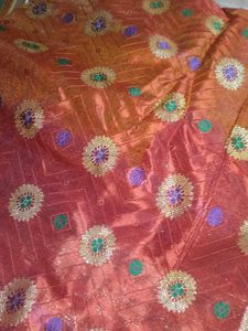 Elegant Orange Saree
