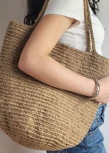 Black Woven Tote Bag
