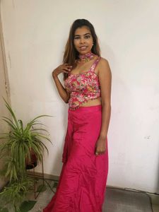 Pink Floral Kurta Set
