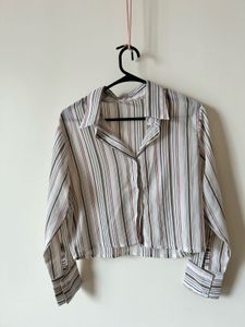 Striped Button-Down Top