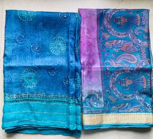 Combo Of Semi Tissue Silk Saree
