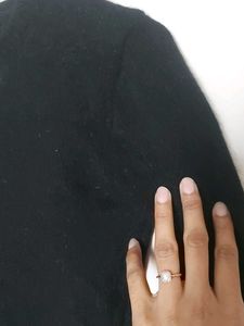 Black Long Sleeve Knit T shirt