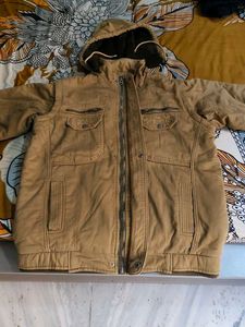 Tan Hooded Winter Jacket