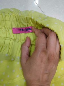 Yellow Ruffled Skirt Shorts