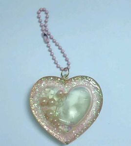 Heart Resin Shaker Handmade Charm Keychain