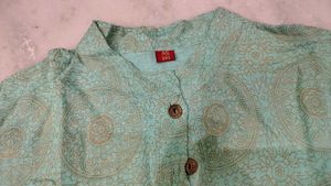 3XL Size Beautiful Gold Foil Work Kurta