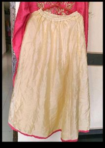 Lehenga Choli With Long Embroidered Kurti