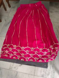 Girls' Pink Embroidered Dress