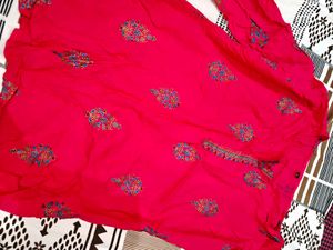 Pink Embroidered Kurta