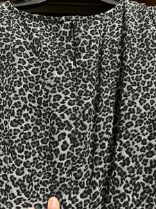 MK Leopard Georgette Cutout Mini Dress
