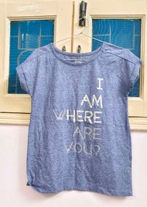 Graphic Print Tee🩶💙