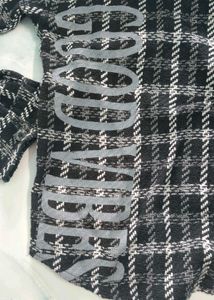 Checked Black &amp; White Shirt ( XS size )