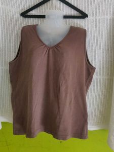 Brown Sleeveless Tank Top