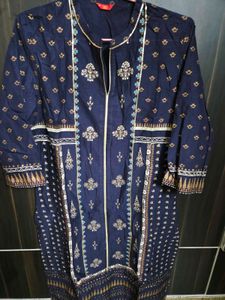 Navy Printed Kurti