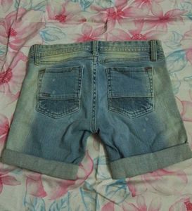 Aesthetic Y2K Acid Wasted Denim Shorts