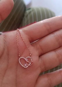GIVA 925  Silver Heart Pendant With Link Chain