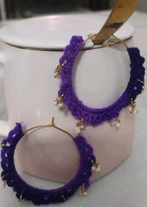 Crochet Hoop Earrings