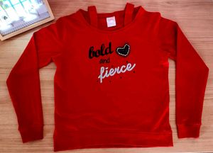 Red off shoulder full hand Top