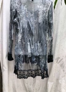 9177. Long Sleeve Sheer Top