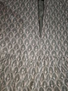 Elegant Grey Embroidered Salwar Kameez