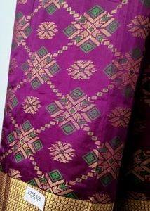 Elegant Purple Tissue Jacquard Silk Saree