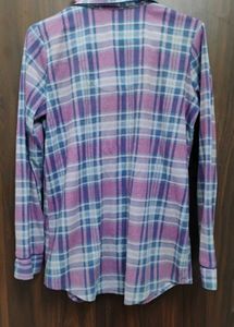 Purple Plaid Pajama Top
