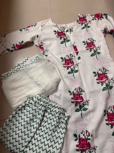 Floral Print Salwar Kameez Set