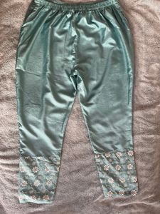 Libas Light Blue Embroidered Trousers