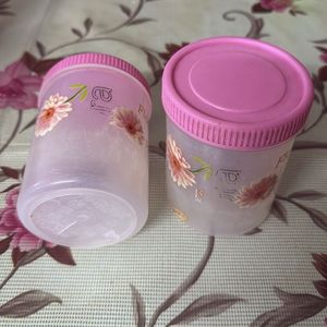 Set Of 4 Pink Containers