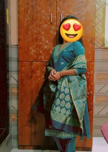 Teal Indian Kurta Pant With dupatta