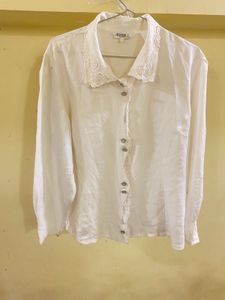 Embroidered Grey Top