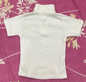 Collared White Crop Top
