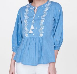 Embroidered Casual Top