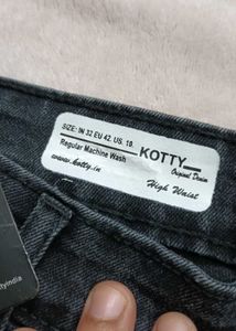 Wide Leg Black Jeans 32 waist