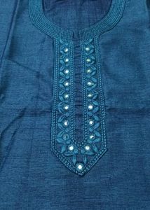 Straight Dark Blue Kurti
